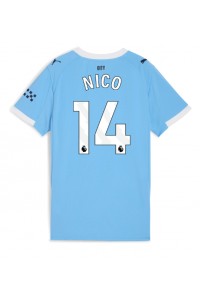 Manchester City Nico Gonzalez #14 Voetbaltruitje Thuis tenue Dames 2025-26 Korte Mouw